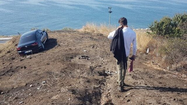 Manzara izlemek isteyen çift, mahsur kaldı