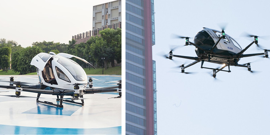 Drone taksiler ilk kez havalandı