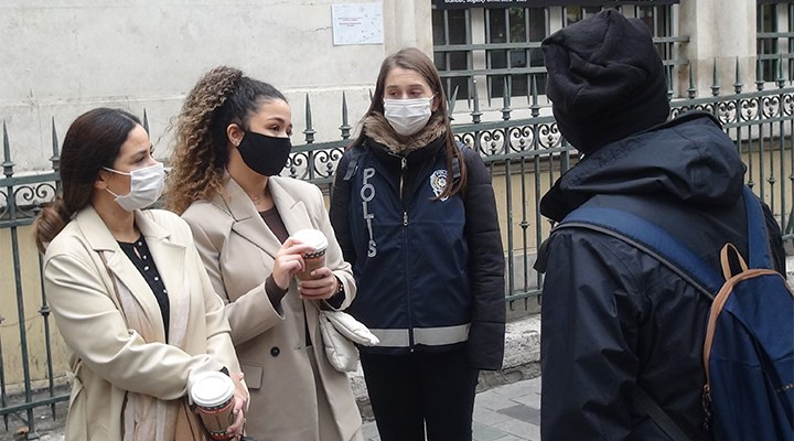 Maske denetlemesinde kadın turiste gözaltı