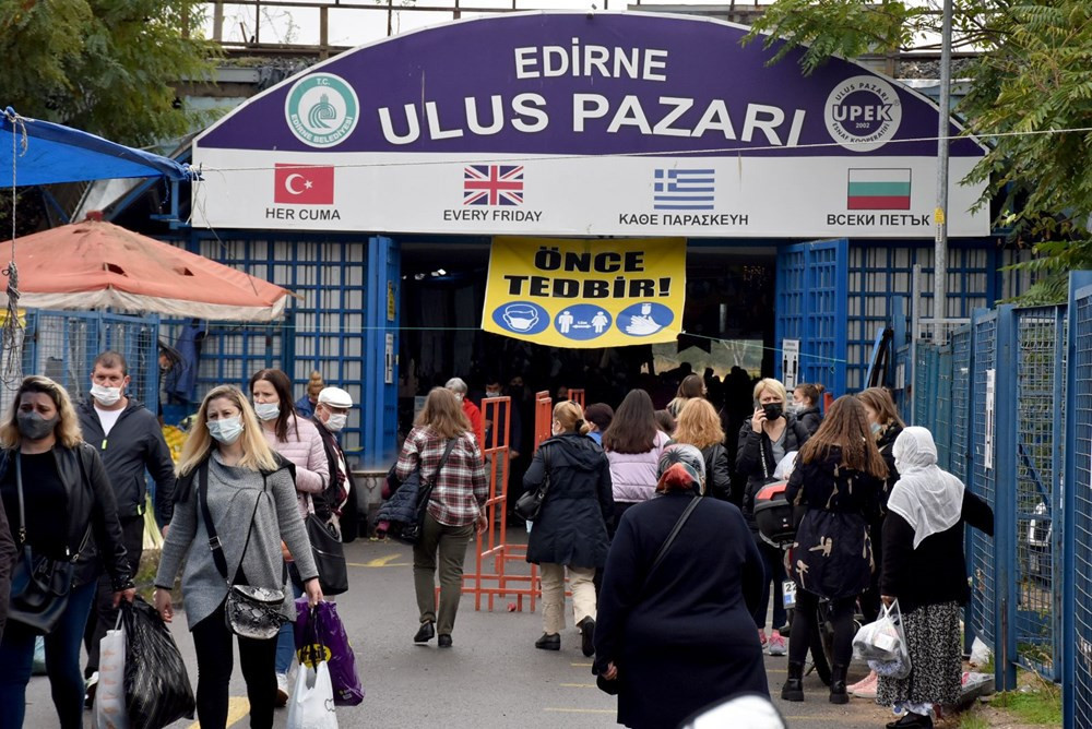 Edirne'de Bulgarların akın ettiği pazar kapatıldı