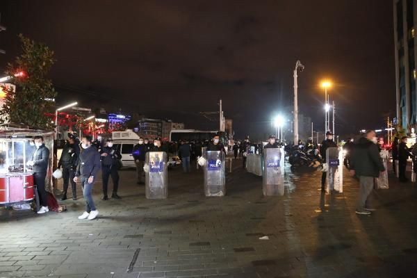 Taksim'de kadına şiddet eylemi