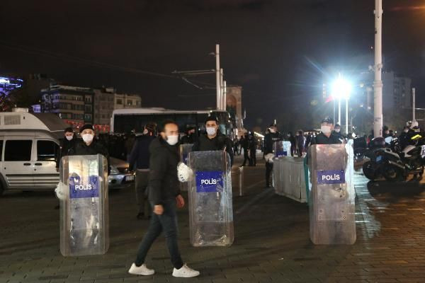 Taksim'de kadına şiddet eylemi