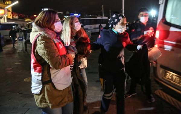 Taksim'de kadına şiddet eylemi