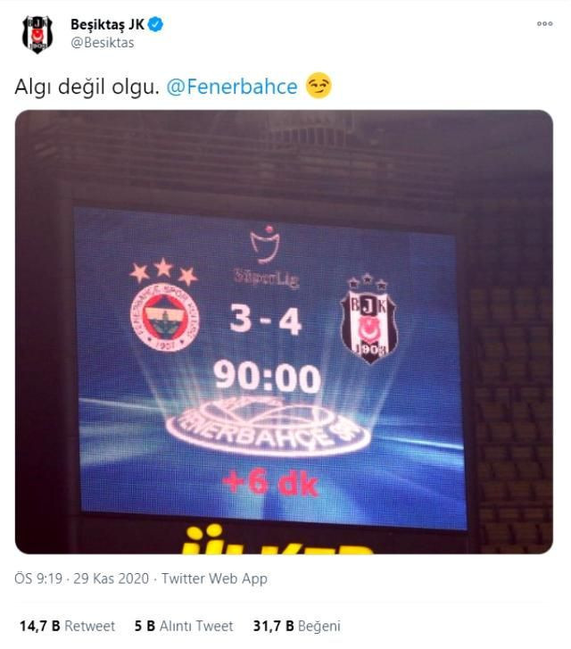 Beşiktaş'tan Fenerbahçe'ye olay gönderme!