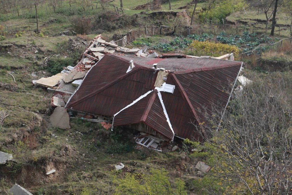 Ordu'daki mahalle heyelan sonrası bu hale geldi
