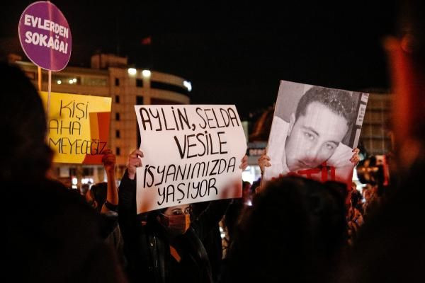 Kadıköy'de kadın cinayetleri protesto edildi - Resim: 4
