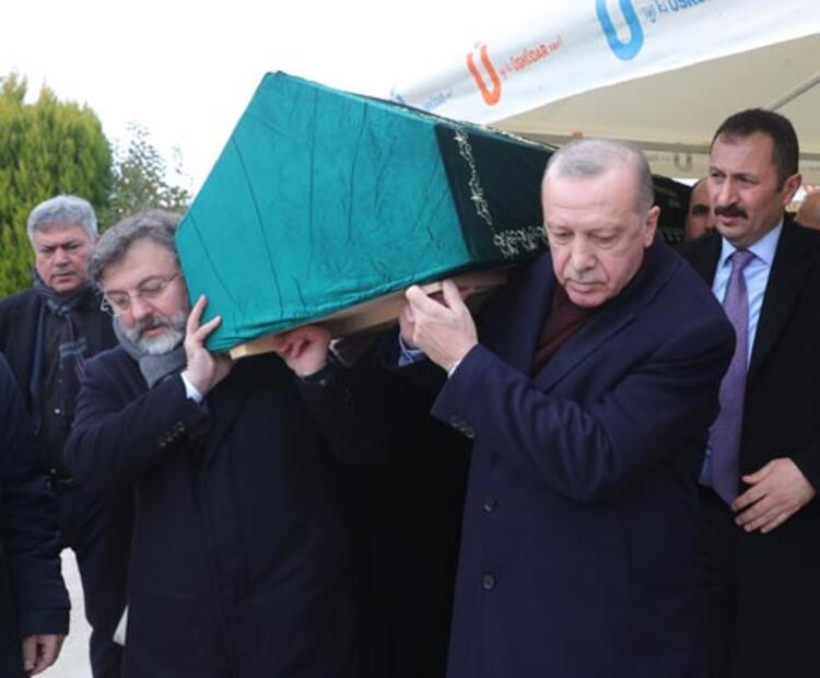 Cumhurbaşkanı Erdoğan cenaze törenine katıldı