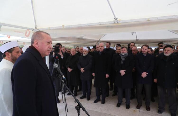 Cumhurbaşkanı Erdoğan cenaze törenine katıldı