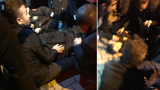 Kimlik soran bekçilere bıçaklı saldırı ! Saldırgan silahla vuruldu