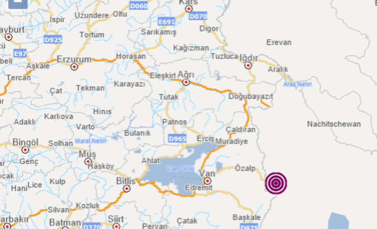Türkiye-İran sınırında bir deprem daha !