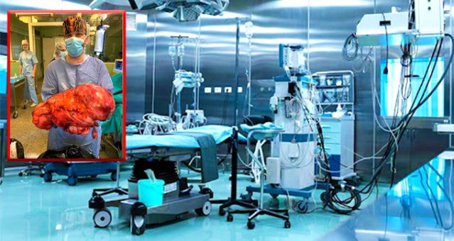 Kanser hastasından 15 kilogram tümör çıktı !