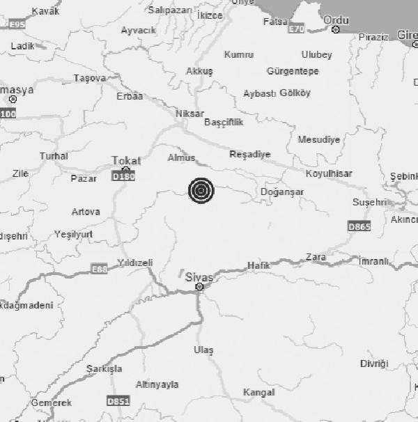 Tokat'ta 4.2 büyüklüğünde deprem - Resim : 1