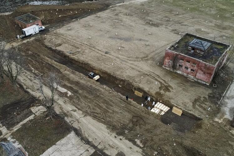 ABD'nin toplu mezar adası havadan görüntülendi