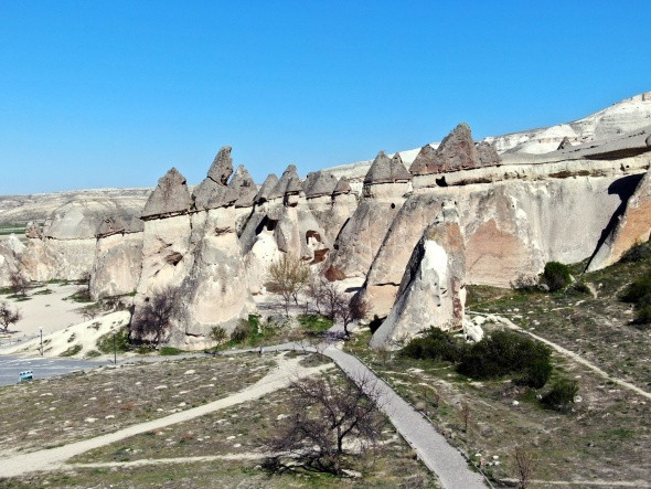 Hayalet şehir Kapadokya havadan görüntülendi