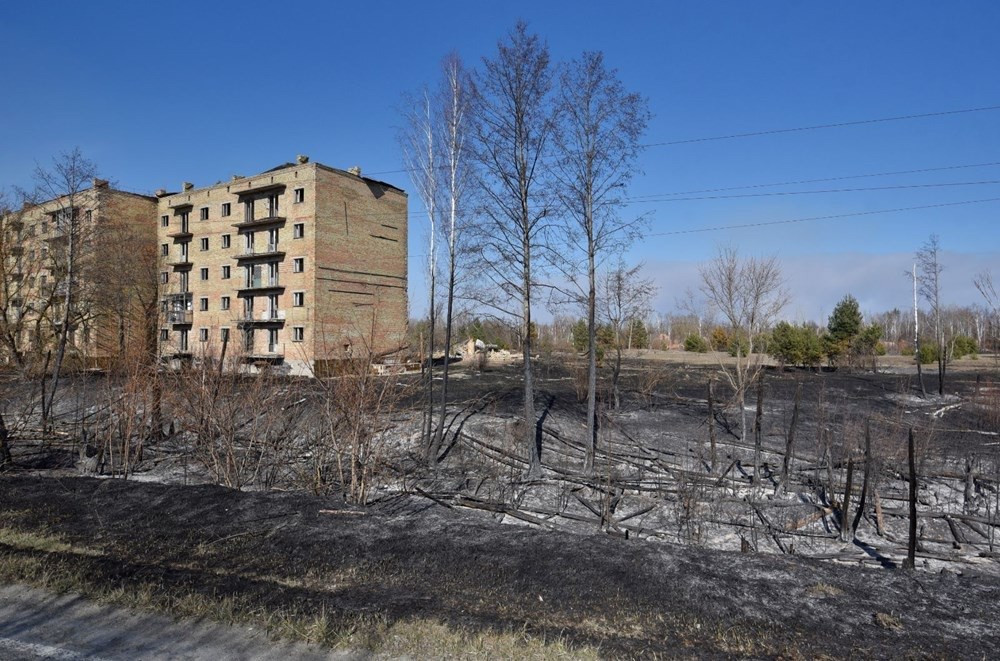 Çernobil'de 10 gün süren yangın uzaydan görüntülendi