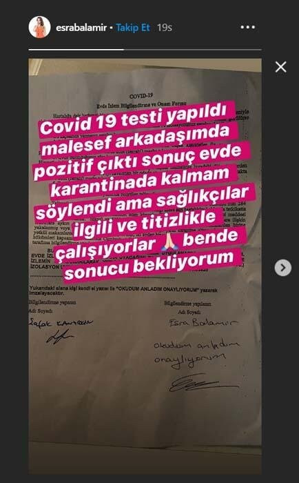 Esra Balamir koronavirüse mi yakalandı?