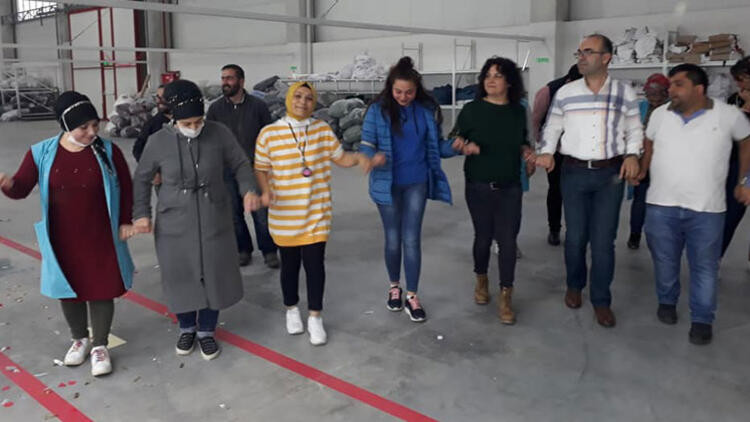 Fabrikada halaylı doğum günü pahalıya patladı