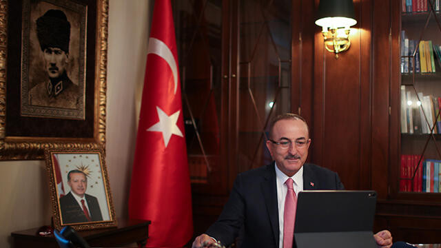 Dışişleri Bakanı Çavuşoğlu, o toplantıya telekonferans ile katıldı