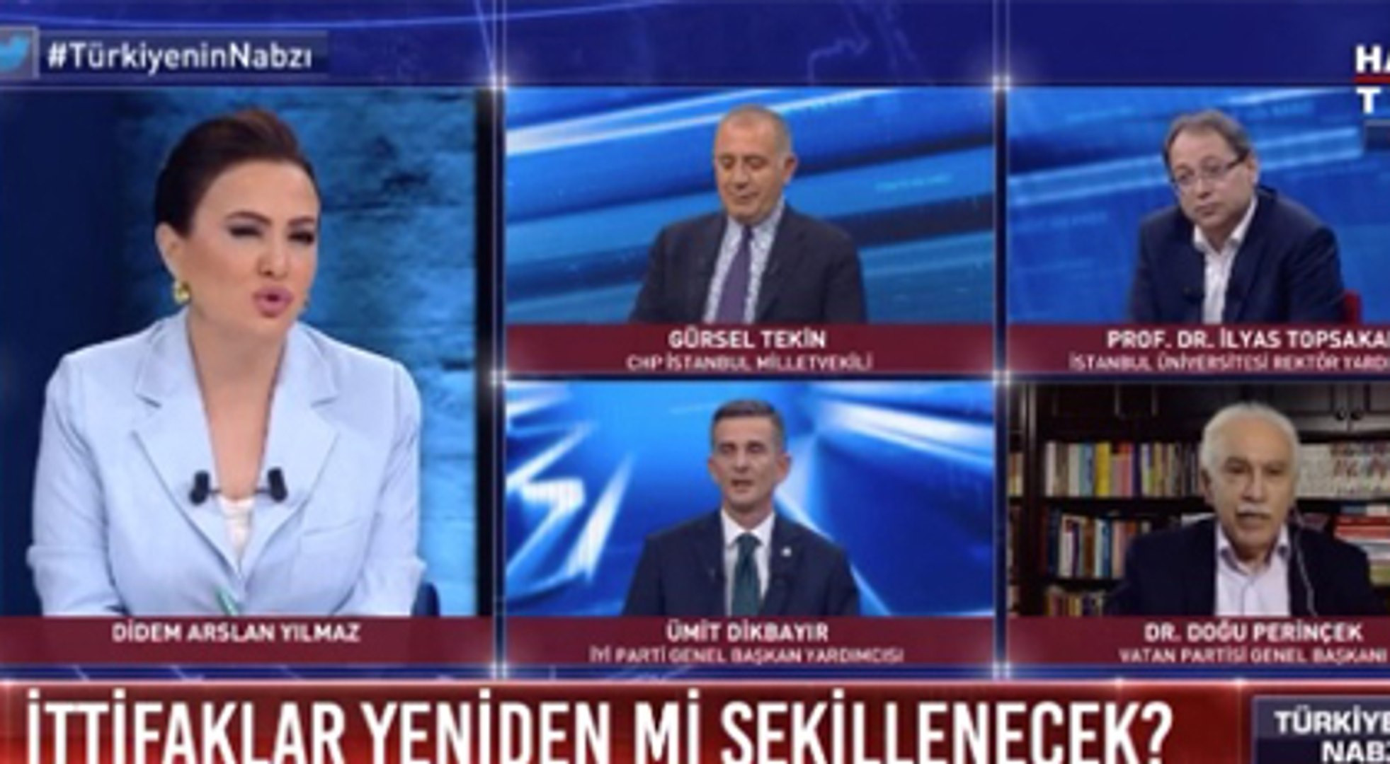 Doğu Perinçek canlı yayında Öcalan ile fotoğrafları gösterilince çıldırdı! 