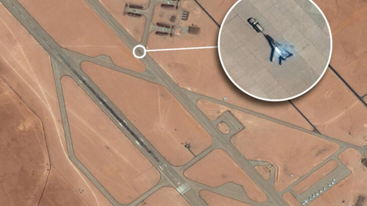 Libya'daki Rus savaş uçağı böyle görüntülendi