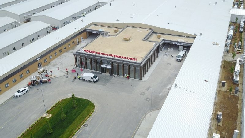 Atatürk Havalimanı'nda inşa edilen pandemi hastanesinde sona yaklaşıldı!