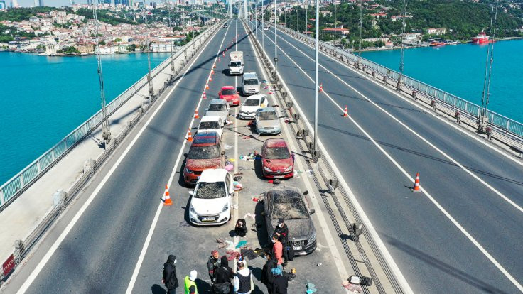 15 Temmuz Şehitler Köprüsü'nde korkutan görüntü 