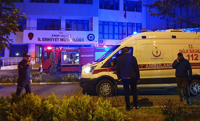 Emniyet müdürlüğünde yangın