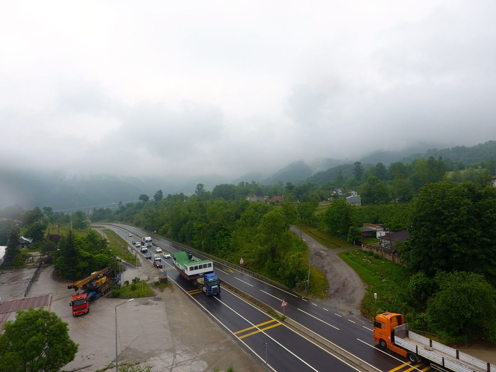 Bolu Dağı'ndan gemi geçti