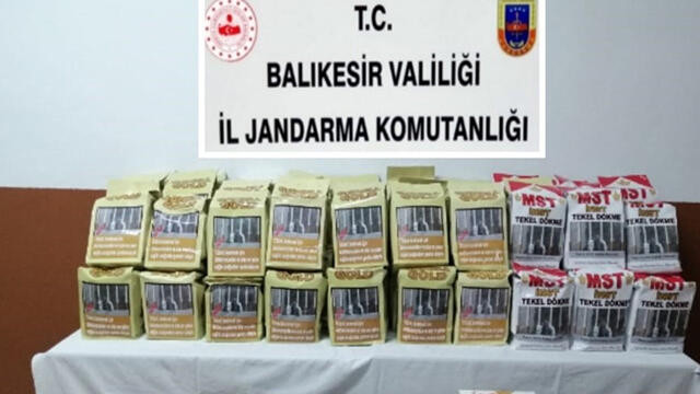 Balıkesir'de kaçak tütün operasyonu: 2 gözaltı