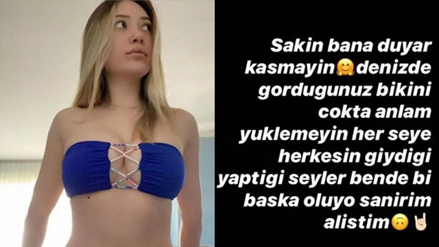 Yasmin Erbil, derin dekolteli bikinisini böyle savundu