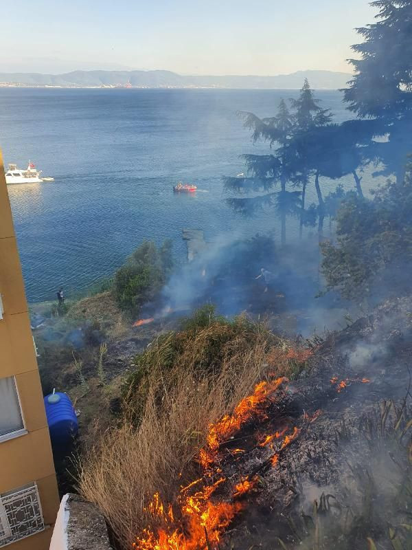 Gemlik'te yangın paniği