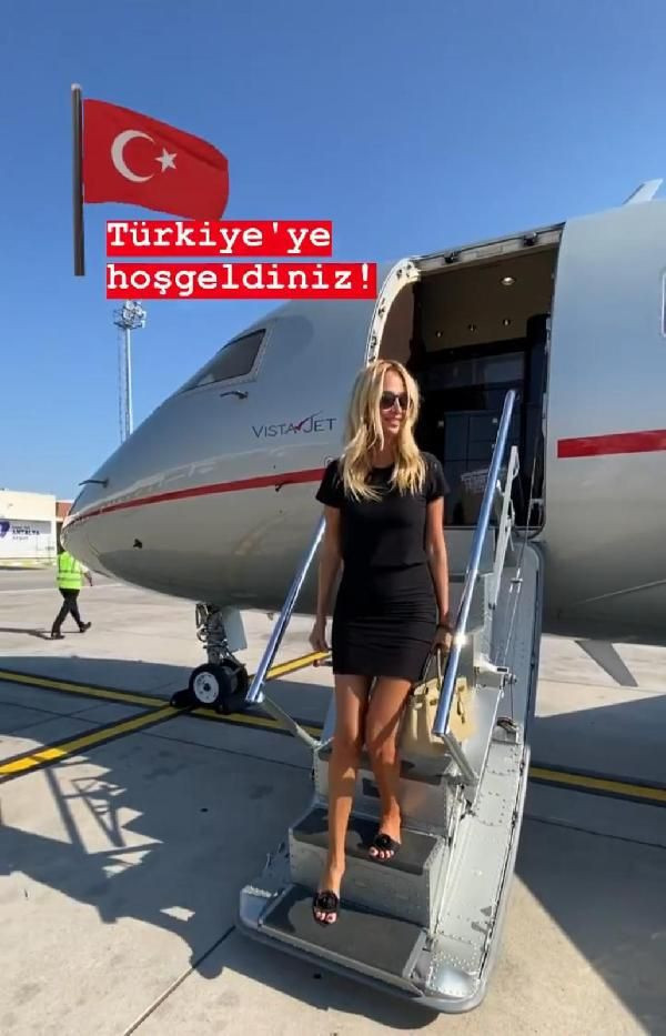 Rus güzel de Antalya'yı tercih etti