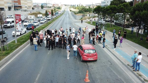 Ölüm yolunda protesto! Mahalleli yolu kapattı