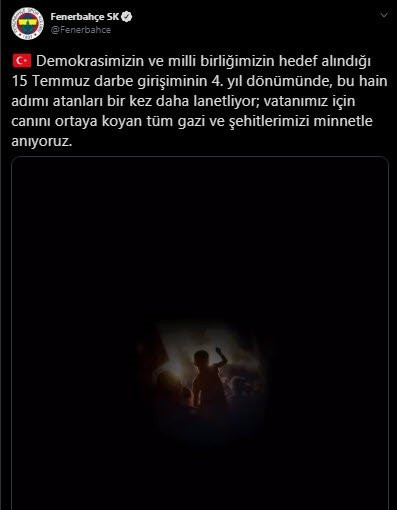 Spor camiasından 15 Temmuz paylaşımları