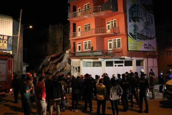 Erzurum'da 5 katlı bina çöktü