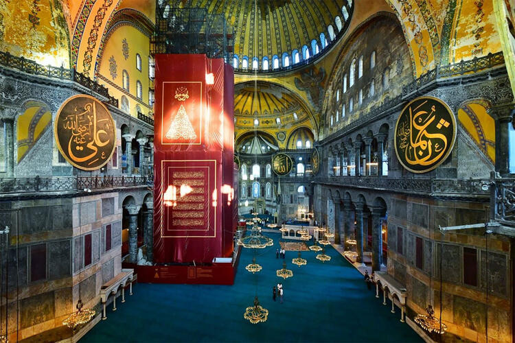 Ayasofya Camii'nin içinden fotoğraflar