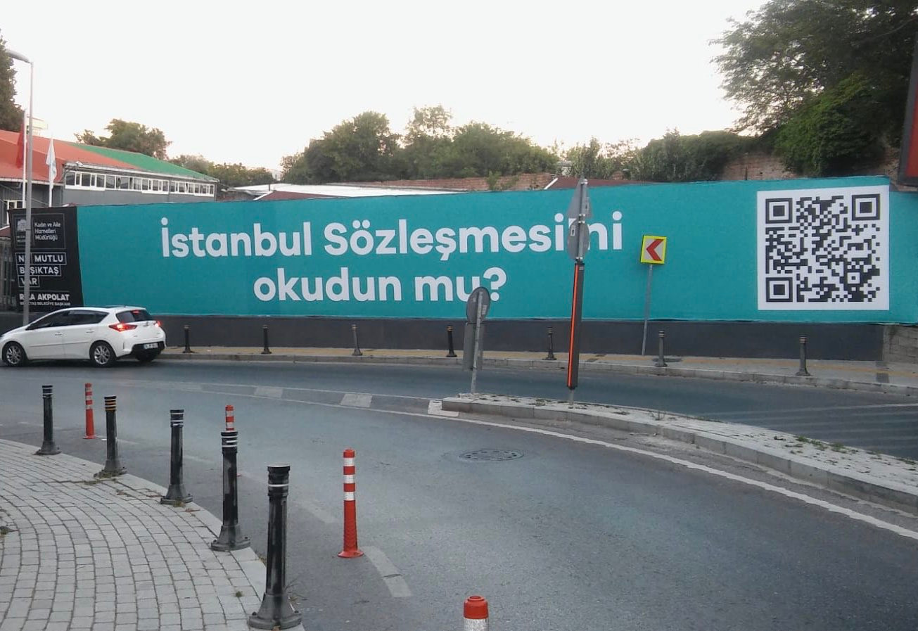 Beşiktaş sokakları İstanbul Sözleşmesiyle donatıldı