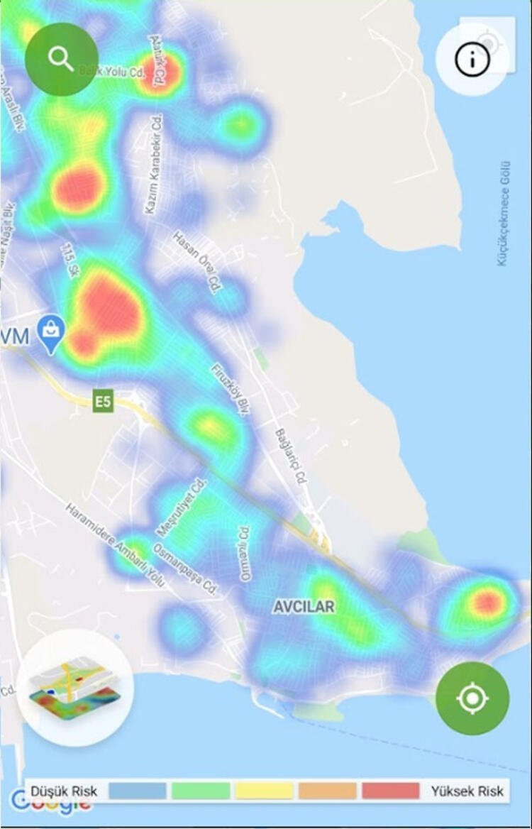 İşte İstanbul'un koronavirüs risk haritası