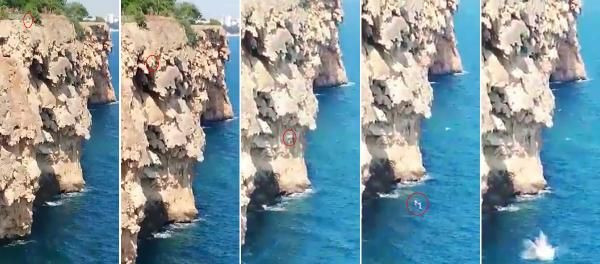 Antalya'da iddia için 40 metreden denize atlayan genç öldü!