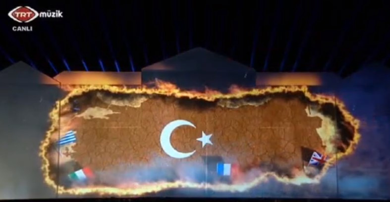 TRT ekranlarında tepki çeken görüntü