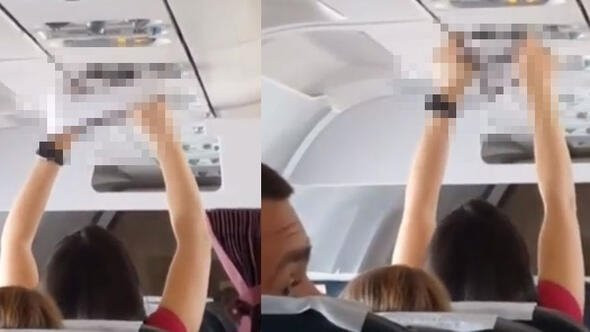 Uçakta akılalmaz olay! Saçından tutup yaka paça attılar
