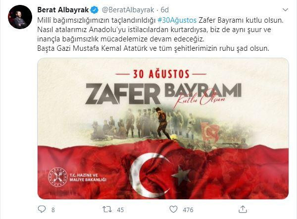 Bakan Albayrak'tan 30 Ağustos mesajı - Resim : 1