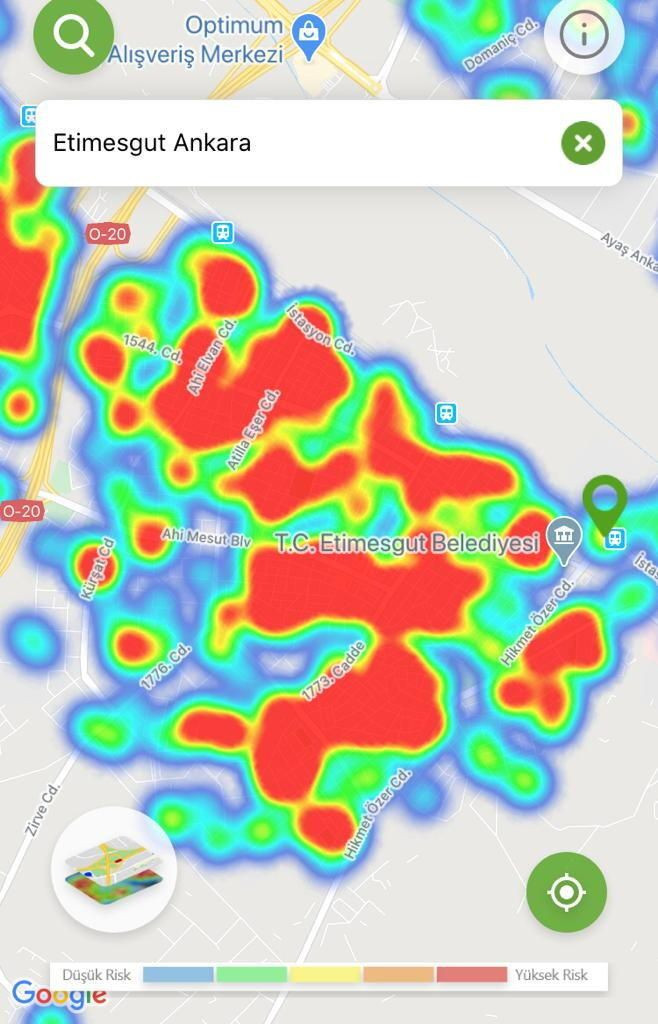 Ankara alarm veriyor! İşte ilçe ilçe Ankara'nın koronavirüs haritaları