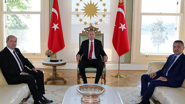 Cumhurbaşkanı Erdoğan, KKTC Başbakanı ile görüştü
