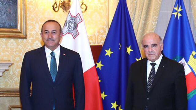 Dışişleri Bakanı Çavuşoğlu, Malta Cumhurbaşkanı ile bir araya geldi