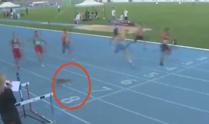 İstanbul'daki atletizm yarışında sürpriz ''koşucu''