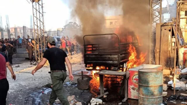 Afrin'de bomba yüklü araç patladı! Çok sayıda ölü ve yaralı var