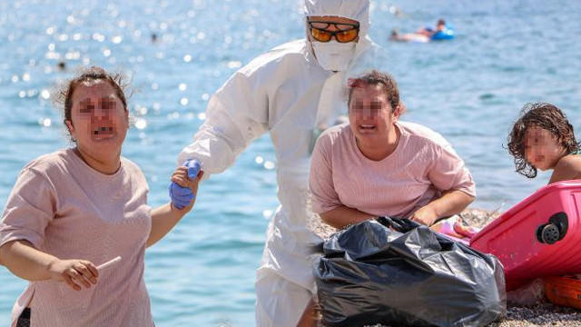 Plajda ''Ölmek istemiyorum'' diye bağıran kadın koronavirüslü çıktı