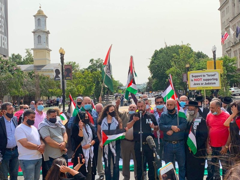 Beyaz Saray önünde İsrail'le normalleşme anlaşmasına protesto