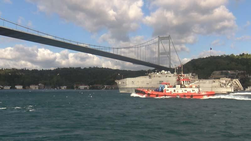 ABD'nin donanma gemisi Karadeniz'de görüldü